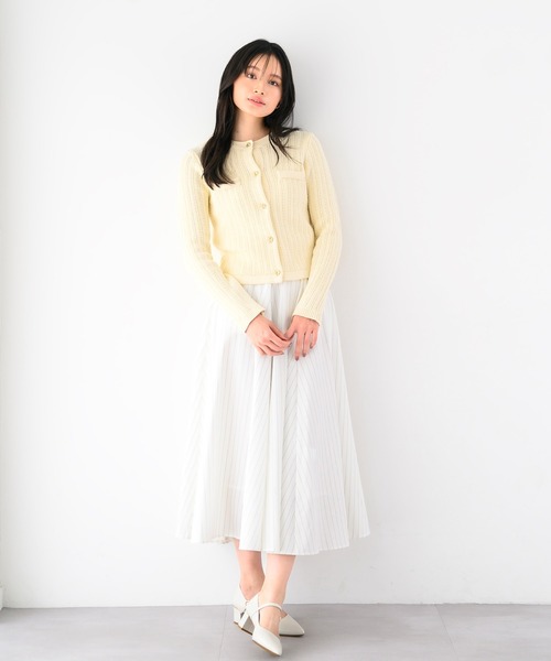 MISCH MASCH（ミッシュマッシュ） ロング スカート 配色ステッチフレア