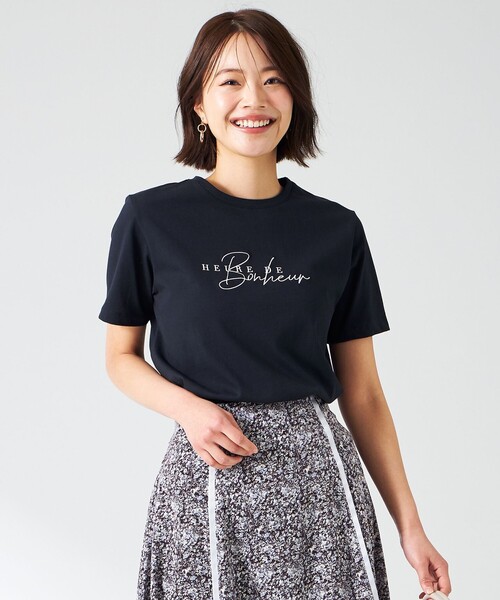 any SiS tシャツ 「洗える」ベーシックロゴ刺繍 Tシャツ