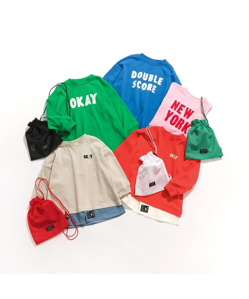 BREEZE tシャツ 「ジュニア対応」カラフルロゴBIGロンT キッズ