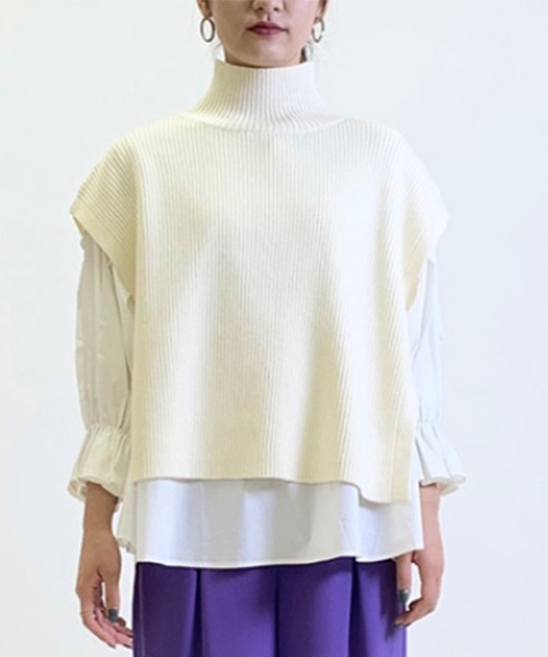 「SUGAR ROSE」 タートルネックニット FREE ブラック レディース_画像3