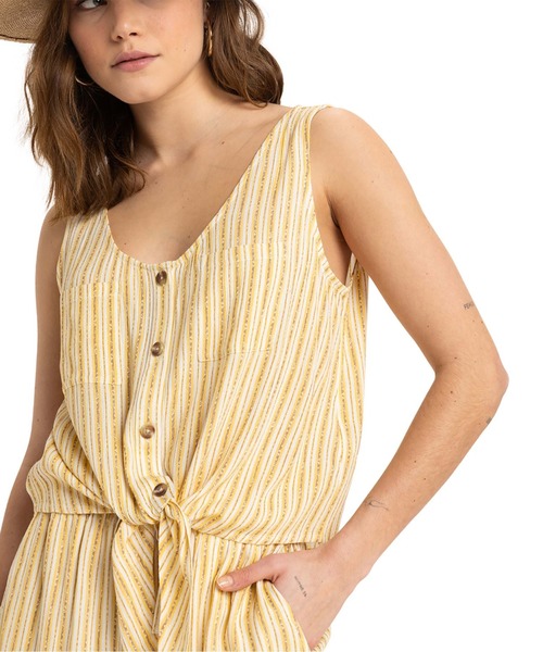 tシャツ TROPICAL HILL STRIPE/ロキシーノースリーブトップス レディース