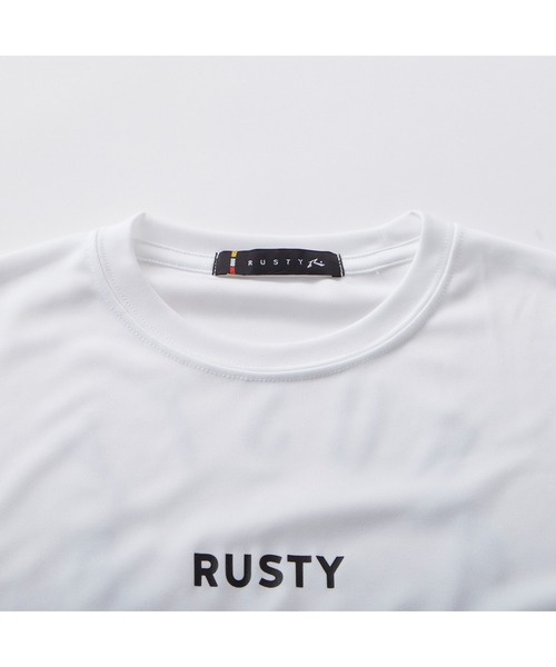 水着 RUSTY ラスティ ブランド ロゴ 半袖 Tシャツ ブラトップ ショートパンツ タンキニ 水着 4点セット セットアイテム キッズ 子供の画像