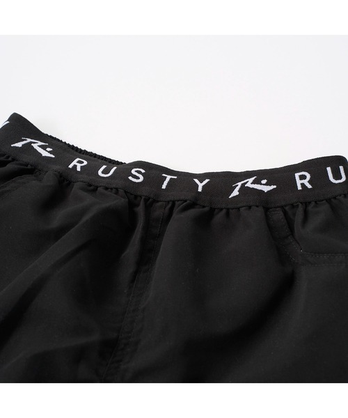 水着 RUSTY ラスティ ブランド ロゴ 半袖 Tシャツ ブラトップ ショートパンツ タンキニ 水着 4点セット セットアイテム キッズ 子供の画像