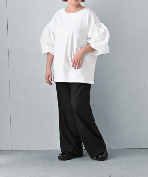STYLE DELI tシャツ 「BLK001」袖ボリュームカットソー
