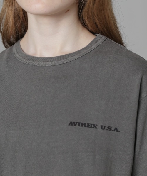 tシャツ FADE WASH PRINT T-SHIRT/フェードウォッシュプリントTシャツ レディース AVIREX tシャツ FADE WASH PRINT T-SHIRT/フェードウォッシュ