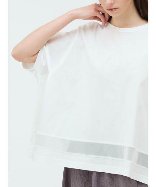 mizuiro ind メッシュミックスワイドプルオーバ Tシャツ ホワイト 楽天市場】mizuiro ind（ミズイロインド） メッシュミックス