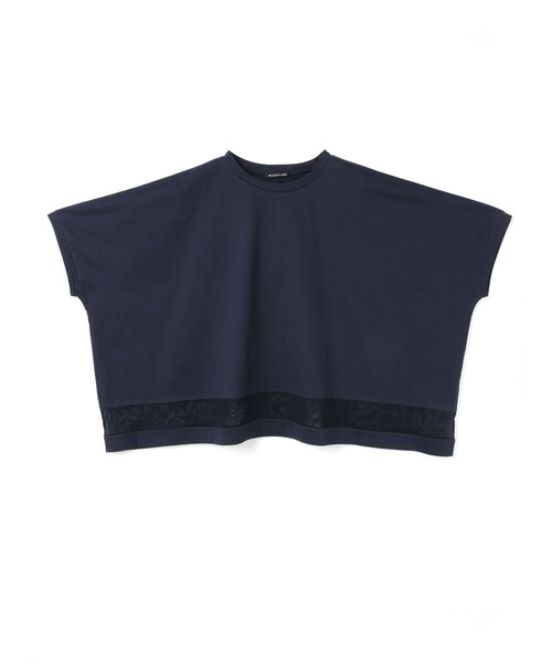 tシャツ mizuiro ind メッシュミックスワイドプルオーバー レディース mizuiro ind ミズイロインド メッシュミックスワイドプル