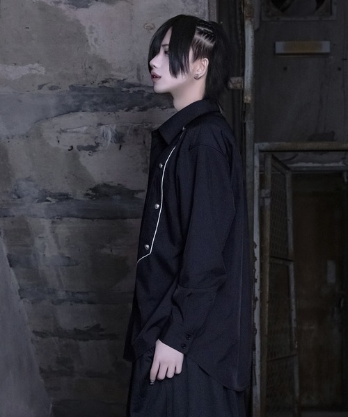 WRouge ブラウス シャツ リボン付きタックシャツ レディース メンズ