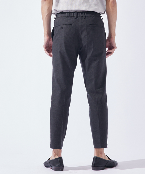 ABAHOUSE GRAY スラックス 「ハイパーストレッチ」ヘリンボーン