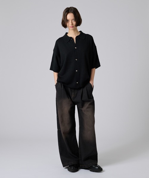 MOUSSY | OPENWORK ニットシャツ (ニット ) |SHEL'TTER WEBSTORE