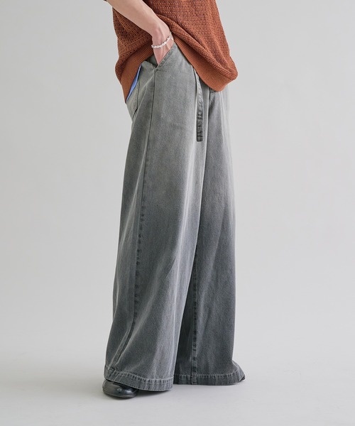 epnok ジーンズ グラデーションデニムワイドパンツ メンズ レディース