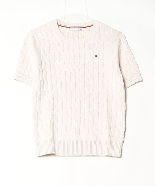 「 JEANS」 半袖ニット MEDIUM グレー レディース