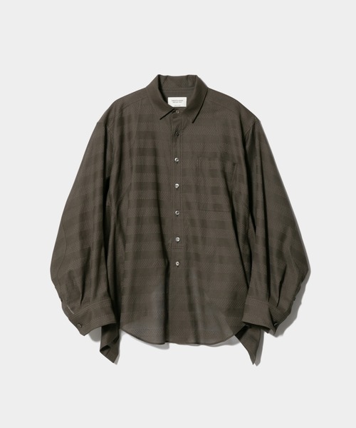 ブラウス シャツ ビューティフルピープル beautiful people double-end leno     cloth work shirt