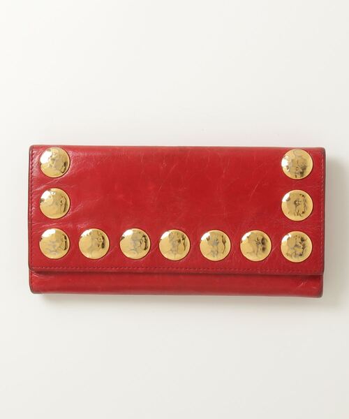 み*ん様 miu miu エンボス加工 レッド長財布 miu 「miu miu」 長財布 - レッド レディース : ZOZOTOWN Yahoo