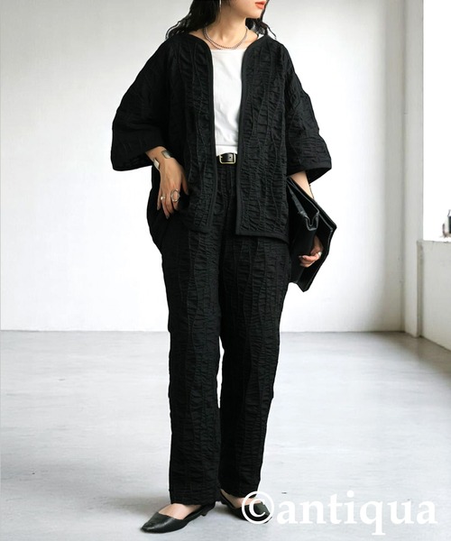 antiqua（アンティカ） ジャケット ノーカラージャケット モード