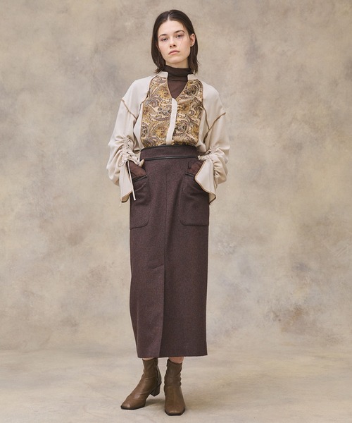 「PUBLIC TOKYO」 長袖ブラウス FREE ベージュ レディース PUBLIC TOKYO 「PUBLIC TOKYO」 長袖ブラウス FREE ベージュ
