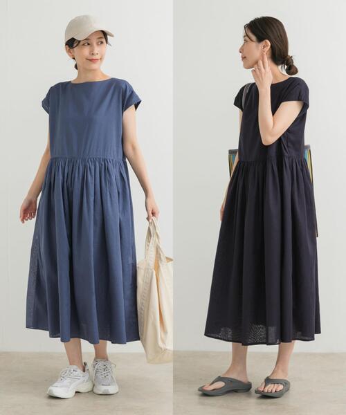 デニムバンドカラーワンピース インディゴブルー M 値下げ中　丈直し済　アーバンリサーチ　ワンピース