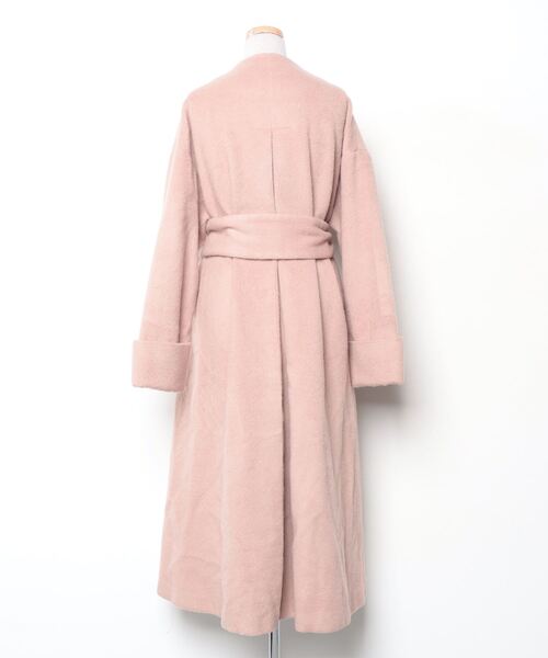 「kei shirahata」 ノーカラーコート 0 ピンク レディース_画像2