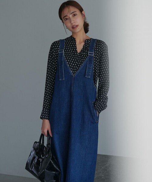 【RED CARD TOKYO×23区】デニム サロペット ワンピース 23区（ニジュウサンク） 【RED CARD TOKYO×23区】デニム サロペット