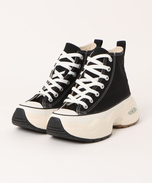 CONVERSE 黒 厚底ハイカットスニーカー 24.5 CONVERSE 「CONVERSE」 ハイカットスニーカー 24.5cm ブラック