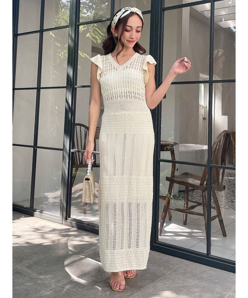 「DURAS」 ニットワンピース FREE グリーン レディース_画像8