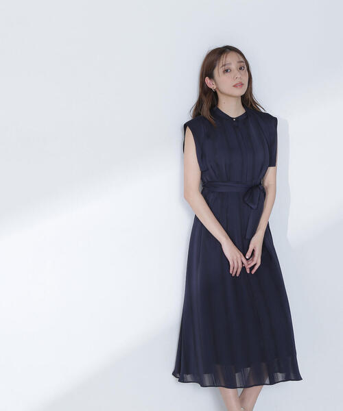 ⭐️新品⭐️ ナチュラルビューティベーシック ワンピース ノースリーブ ネイビー S NATURAL BEAUTY BASIC 「NATURAL BASIC」 ノースリーブ