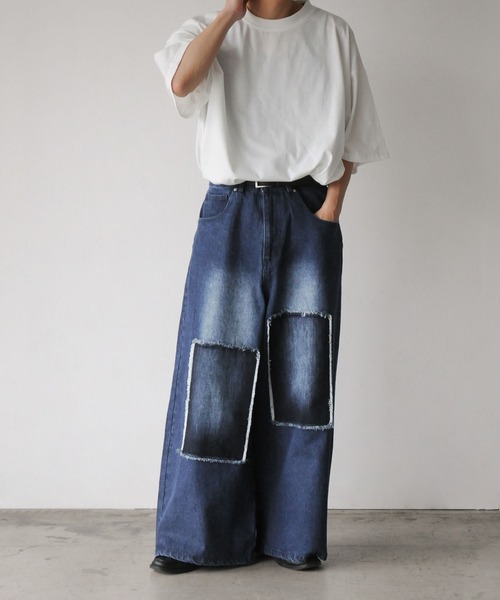 「Nilway」 デニムパンツ MEDIUM ブラック メンズ