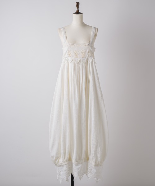 「LA BELLE ETUDE」 「belle vintage」キャミソールワンピース 0 ホワイト レディース_画像2