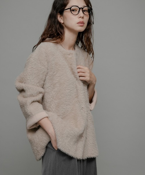 アーバンリサーチ　フェザーダブルフェイスカーディガン　フリーサイズ URBAN RESEARCH Sonny Label（アーバンリサーチサニーレーベル