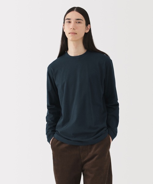 無印良品（MUJI） tシャツ 紳士 起毛クルーネック長袖Tシャツ メンズ 
