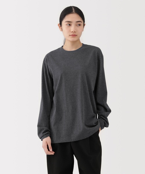 無印良品（MUJI） tシャツ 紳士 起毛クルーネック長袖Tシャツ メンズ