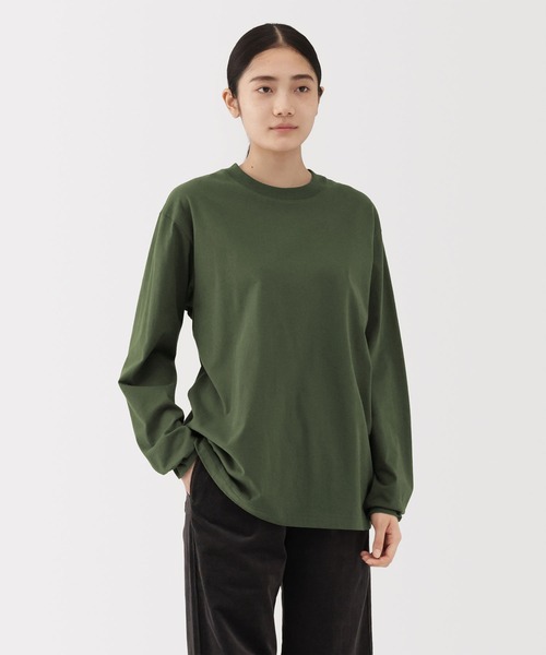 無印良品（MUJI） tシャツ 紳士 起毛クルーネック長袖Tシャツ メンズ
