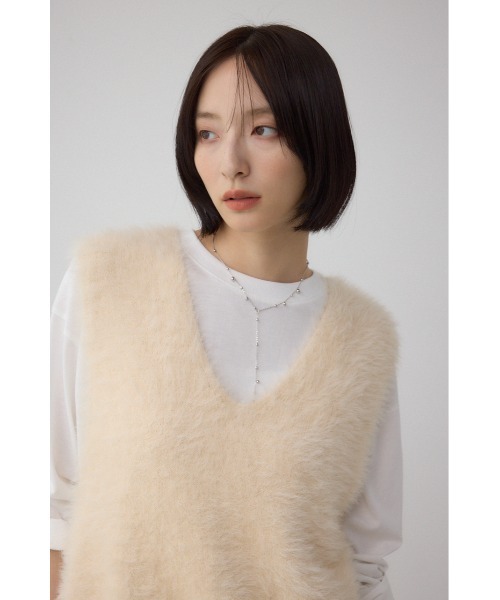 AZUL BY MOUSSY（アズールバイマウジー） ベスト ジレ シャギーニット