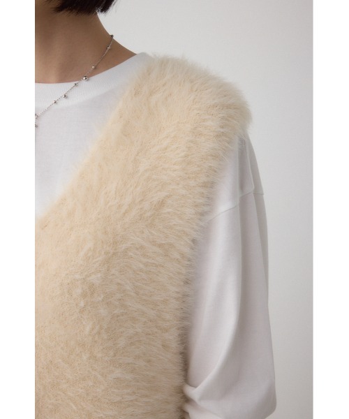AZUL BY MOUSSY（アズールバイマウジー） ベスト ジレ シャギーニット