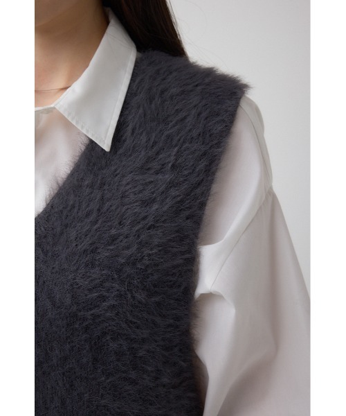 AZUL BY MOUSSY（アズールバイマウジー） ベスト ジレ シャギーニット