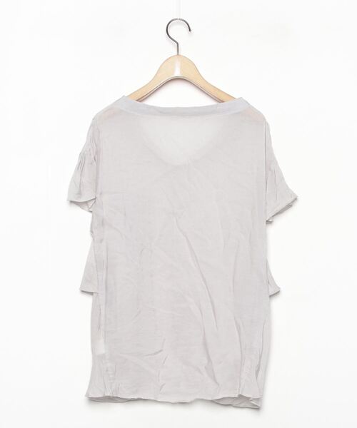 「TEVALT」 「Titilate Valet」半袖ブラウス 38 グレー レディース_画像2