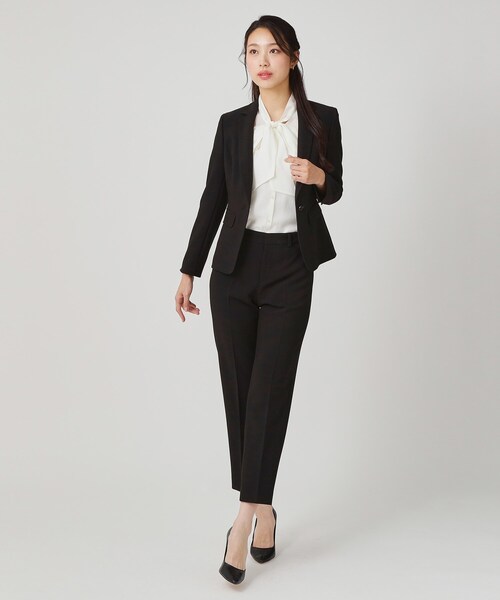上下未使用　クードシャンス　洗える　パンツスーツ　日本製　ビジネス　スーツ　40 日本製/洗える】ストレートパンツ（フルレングスパンツ） | COUP DE
