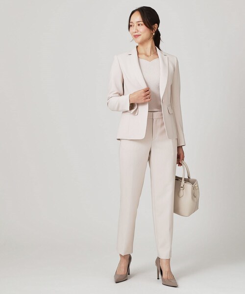 上下未使用　クードシャンス　洗える　パンツスーツ　日本製　ビジネス　スーツ　40 上下未使用 クードシャンス 洗える パンツスーツ 日本製 ビジネス