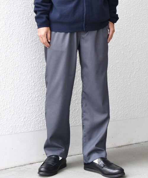 SHIPS any スラックス any:「洗濯機可能/抗ピリング」ウールライク 2