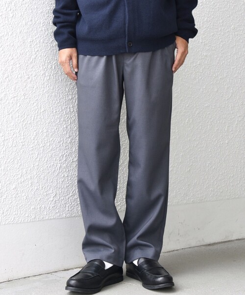 SHIPS any スラックス any:「洗濯機可能/抗ピリング」ウールライク 2