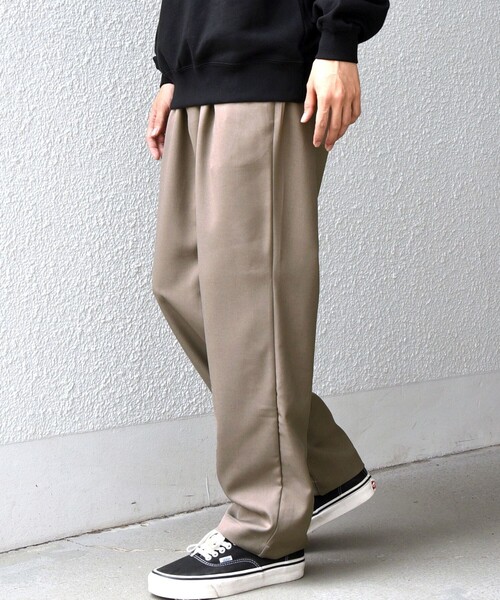 SHIPS any スラックス any:「洗濯機可能/抗ピリング」ウールライク 2