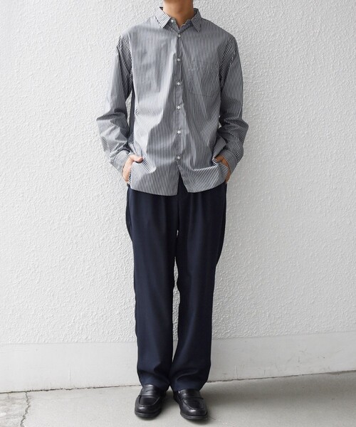 SHIPS any スラックス any:「洗濯機可能/抗ピリング」ウールライク 2