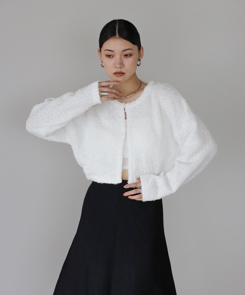 ENC カーディガン tape yarn knit cardigan / テープヤーンニット