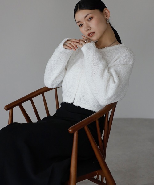 ENC カーディガン tape yarn knit cardigan / テープヤーンニット