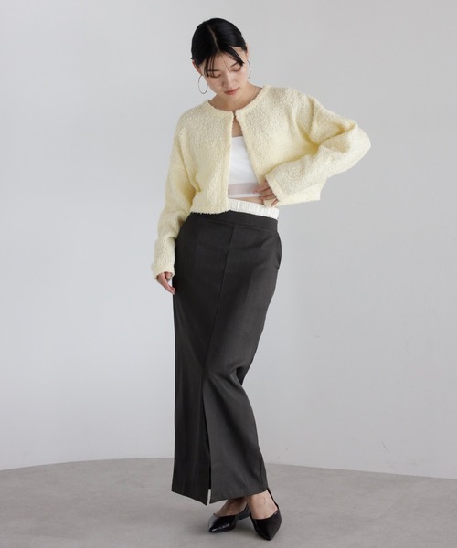 ENC カーディガン tape yarn knit cardigan / テープヤーンニット