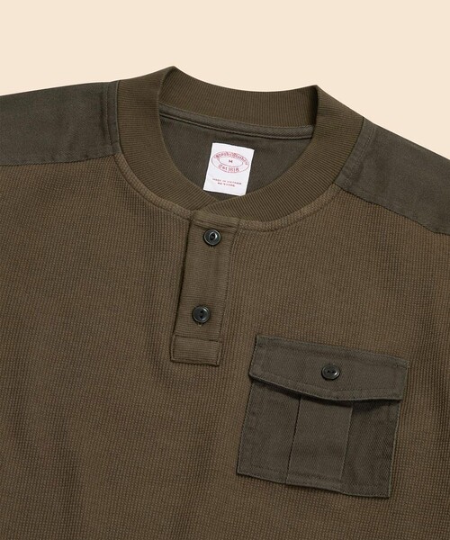 新品 ブルックスブラザーズ ワッフル ヘンリーネック セットアップ