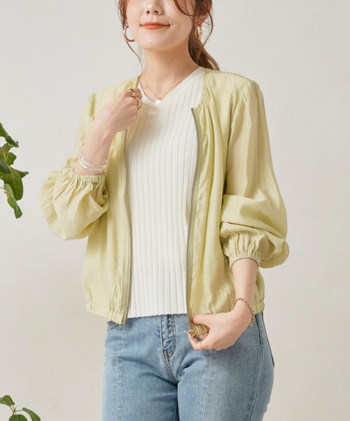 「Chez toi」 ブルゾン FREE オフホワイト レディース_画像3