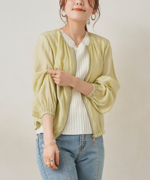 「Chez toi」 ブルゾン FREE オフホワイト レディース_画像4