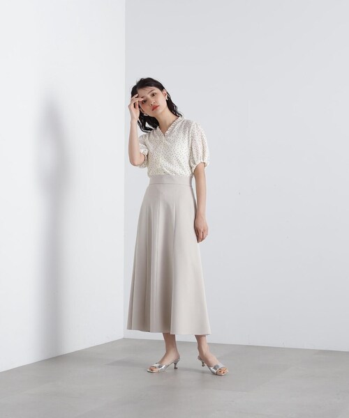 「N.（N. Natural Beauty Basic）」 フレアスカート MEDIUM ベージュ レディース_画像7