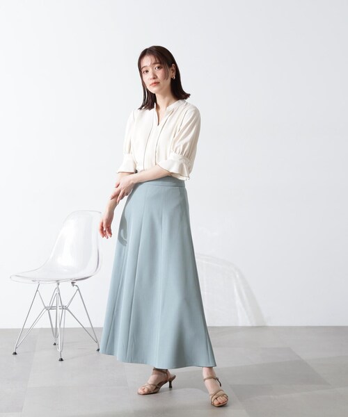 「N.（N. Natural Beauty Basic）」 フレアスカート MEDIUM ベージュ レディース_画像9